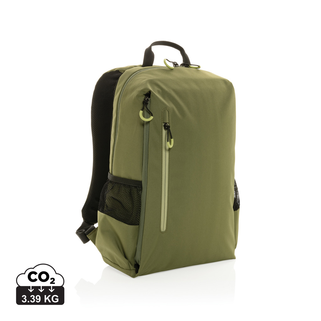 Sac à dos promotionnel ordinateur 15.6' rPET Impact Vert / Vert